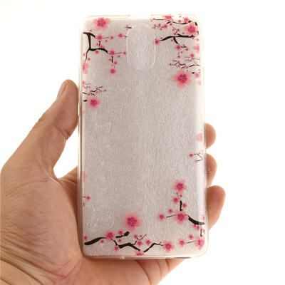 

Up&down plum blossom Pattern Soft Thin TPU Rubber Silicone Gel Case Cover for Lenovo Vibe P1M