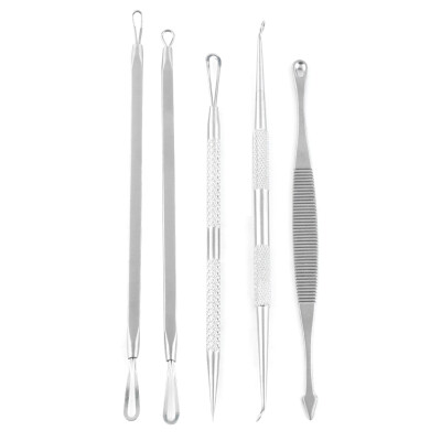 

5Pcs Set Acne Comedone Blemish Blackhead Pimple Extractor Remover Tool Kit