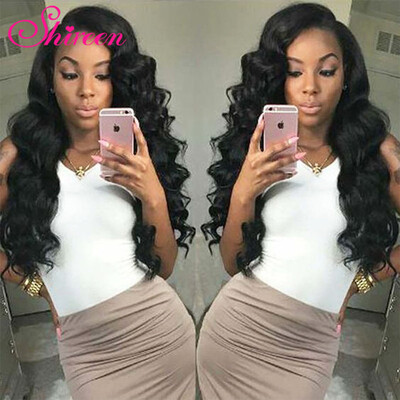 

Unprocessed 7A Grade Hair Peruvian Body Wave Human Hair Weave 4 Bundles / lot Natural Black Color Shireen Peruvian Virgin Hair