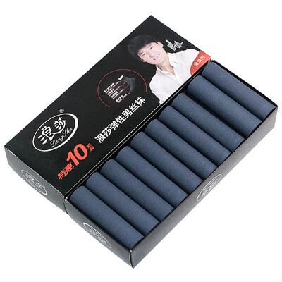 

[Jingdong supermarket] Langsha socks men business casual sports ultra-thin stockings four seasons socks 10 double dark gray