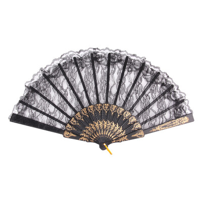 

Китайский Винтаж Необычные платья партии костюма Bar Dancing Folding Lace стороны вентилятора?