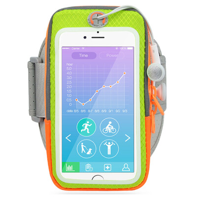 

HANDS WELLHOUSE touch-screen mobile phone arm bag outdoor running arm bag men&women sports arm with riding wrist fruit green L code