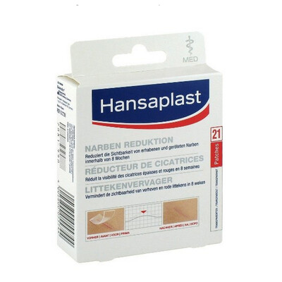 

Hansaplast Med Patch reduction Scars 21 Strips 6.8cm x 3.8cm New Health and Beauty