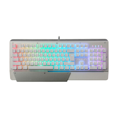 

Trolley (AULA) Raiders Blended Mechanical Keyboard 104 Key Wired USB Game Keyboard Laser Shaft Black Edition