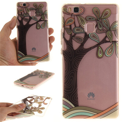 

Hand painted trees Pattern Soft Thin TPU Rubber Silicone Gel Case Cover for HUAWEI P9 LITE