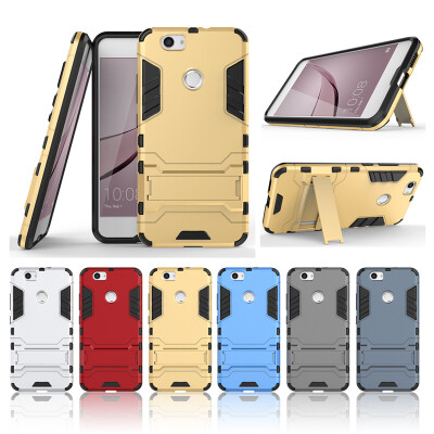 

Gold Slim Robot Armor Kickstand Shockproof Hard Rugged Rubber Back Case For HUAWEI Nova