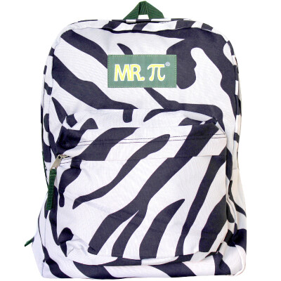 

Package one library (BAO1KU) junior high school students high schoolbags Korean men and women casual backpack black and white travel zebra green mark mr101005