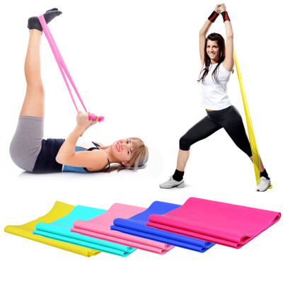 

1.2m Elastic Yoga Pilates Rubber Stretch Exercise Band Arm Back Leg Fitness