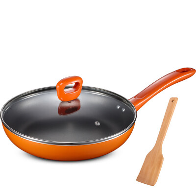 

Love Shi Da 26CM fire dragon eyes new non-stick gorgeous color frying pan WG8126Y pan non-stick pan frying pan wok can be fried pancakes fried steak with pot lid orange