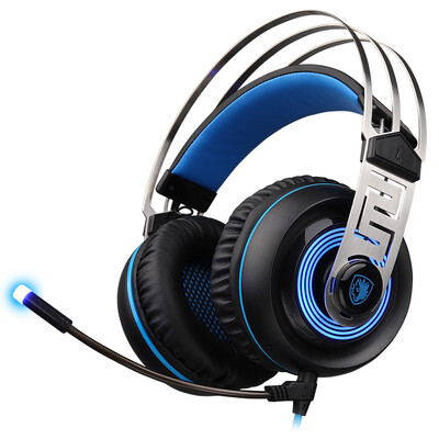 

Sades A7 desktop computer headset black&blue version 71 gaming headset headset headset computer phone headset