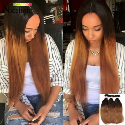 

8a Ombre Hair Extensions Malaysian Virgin Hair Straight 1b/4/27/30 Ombre Human Hair 3 Tone Blonde Maylasian Straight Hair 3pcs