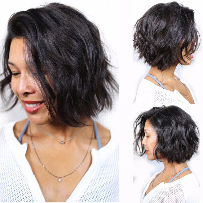 

Brazilian Lace Front Wig Natural Wave Short Bob Wigs For Black Women Glueless Lace Front Human Hair Bob Wigs