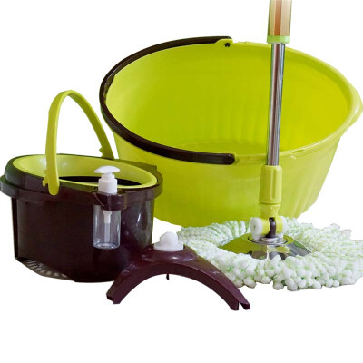 

SKE) RD05 Dual drive (hand pressure) Rotary mop bucket Reinforced rod Stainless steel plate Steel basket Mop mop Can be removable Easy to clean Drum