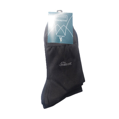 

Jingdong Supermarket Shuya Schiesser men socks mercerized cotton gentleman socks 4 double 35 2021K black deep green 6149 25-26cm