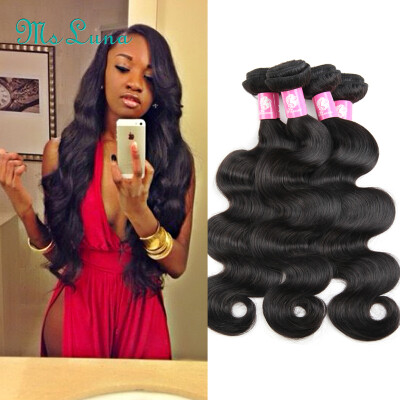 

4 Bundles Unprocessed Grade 7A Brazilian Virgin Human Hair Body Wave 100% Brazilian Body Wave Human Hair Weaves Free Shipping