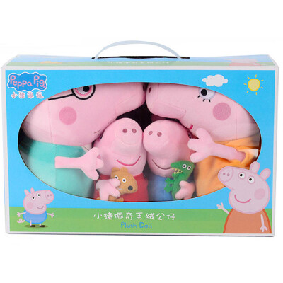 

Piggy Pepper Peppa Pig Pink Pig Little Girl Pepper Pork Plush Toy Pillow Doll Doll Doll Dolls Dolls Dolls Set 19cm 30cm