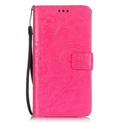 

Rose Flower Design PU Leather Flip Cover Wallet Card Holder Case for HUAWEI Y6