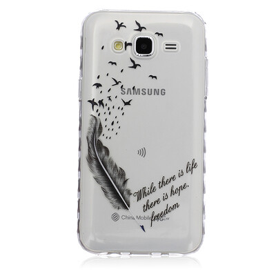 

Feathers and birds Pattern Soft Thin TPU Rubber Silicone Gel Case Cover for SAMSUNG GALAXY J5