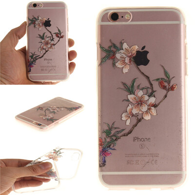 

Azalea Pattern Soft Thin TPU Rubber Silicone Gel Case Cover for IPHONE 6/6S