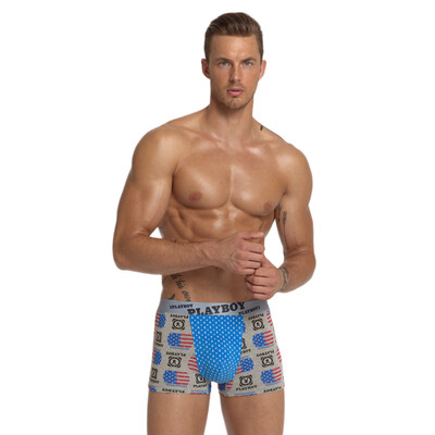 

Playboy PLAYBOY 5277 men&39s underwear male flat pants increase youth breathable waist four corners underwear male 1 installed US flag XXXL