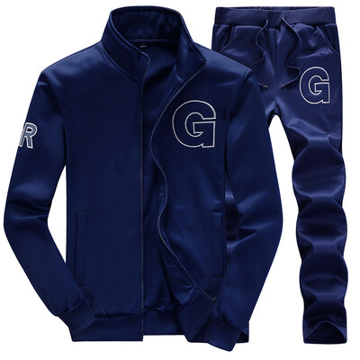 

Antarctic (Nanjiren) outdoor sports suit men's fitness running leisure sports suit suit two sets of 16030NJ895 black