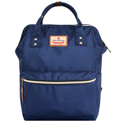

SVVISSGEM Shoulder Bag Fashion Light Casual Backpack Korean Style School Women Men Middle School Student Bag Travel Bag Flat iPad Bag SA-9925C Navy Blue