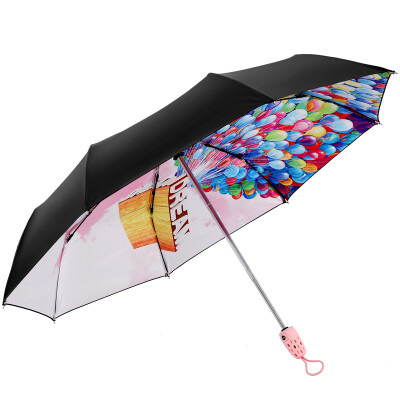 

【Jingdong Supermarket】 Paradise Umbrella (UPF50 +) Self-closing self-contained black rubber transfer tripod sun umbrella sunny umbrella 31815E orange