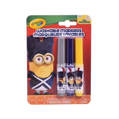 

Painted Crayola Crayola small yellow man Napoleon shape 3-color short rod thick water pencil 58-5207