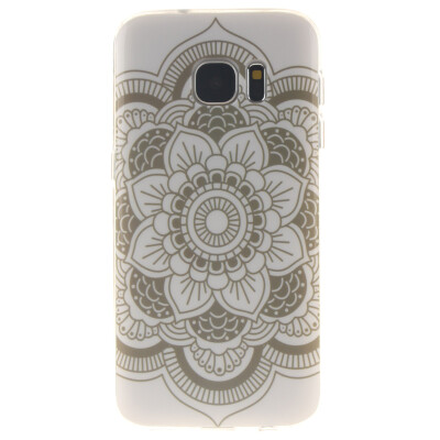 

White flowers Pattern Soft Thin TPU Rubber Silicone Gel Case Cover for SAMSUNG GALAXY S7