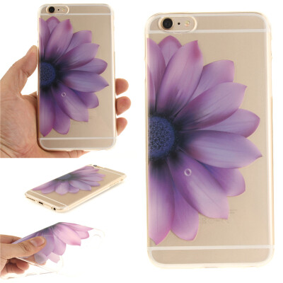 

Half flower Pattern Soft Thin TPU Rubber Silicone Gel Case Cover for IPHONE 6 Plus