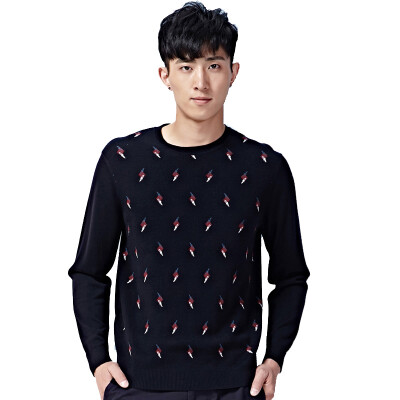 

Dancing with wolves (DANCING WOLVES) sweater floral men sweater 569502016 navy blue 185 / 100A