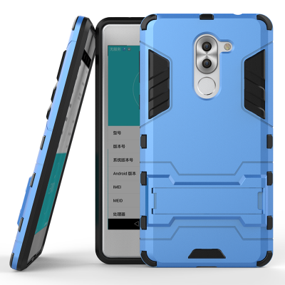 

Blue Slim Robot Armor Kickstand Shockproof Hard Rugged Rubber Back Case For HUAWEI Honor 6X