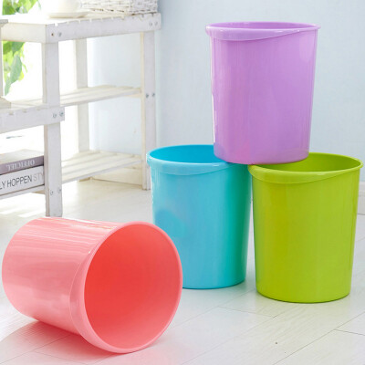 

Jingdong supermarket] green reed trash cans round baskets bathroom hygiene barrels storage bucket color 4 loaded