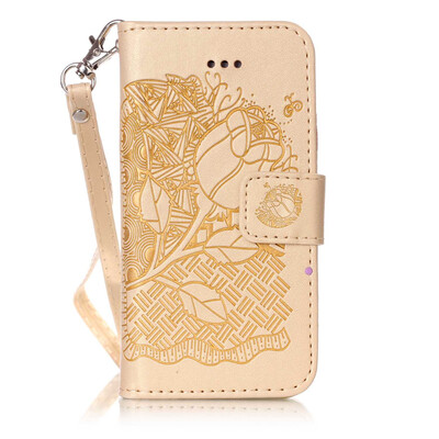 

Golden Rose Дизайн Кожа PU откидная крышка бумажника карты держатель чехол для IPHONE 6S