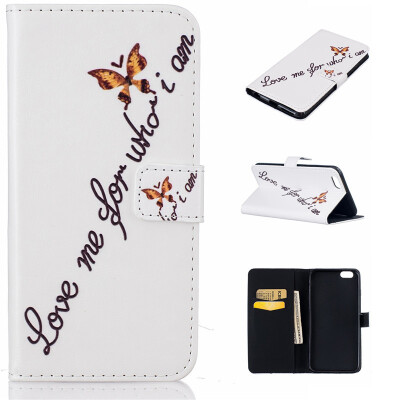 

Butterfly Design PU Leather Flip Cover Wallet Card Holder Case for IPHONE 66S