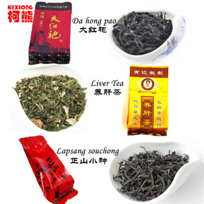 

C-WL056 Promotion 12 bags Organic Chinese Different flavors Tea Black Tea Lapsang souchong Oolong Tea Dahongpao Liver Tea