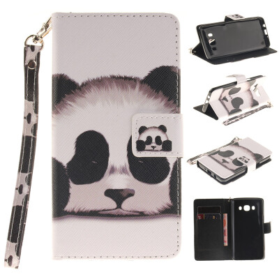 

Panda Design PU Leather Flip Cover Wallet Card Holder Case for SAMSUNG GALAXY J5 2016 J510