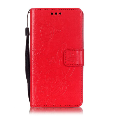 

Red Flower Design PU Leather Flip Cover Wallet Card Holder Case for NOKIA N535