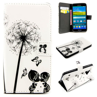 

Children&dandelion Design PU Leather Flip Cover Wallet Card Holder Case for SAMSUNG GALAXY S5