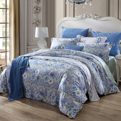 

Meng Jie home textiles produced MAISON bedding sets of 60 high-density cotton satin printing four sets of bed sheets US Emperor Qi 15 meters bed 200 230cm