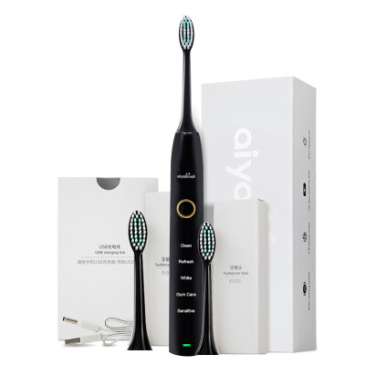 

aiyabrush ZR501 rechargeable 5-speed intelligent acoustic vibration electric toothbrush adult couple models toothbrush single support black