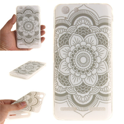 

White flowers Pattern Soft Thin TPU Rubber Silicone Gel Case Cover for Lenovo VIBE K5