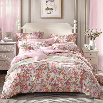 

Dohia Bedding Set Thickness Wooled Cotton Flower Bed Sheets Four Piece - Paisley Dream 203 × 229cm Bed
