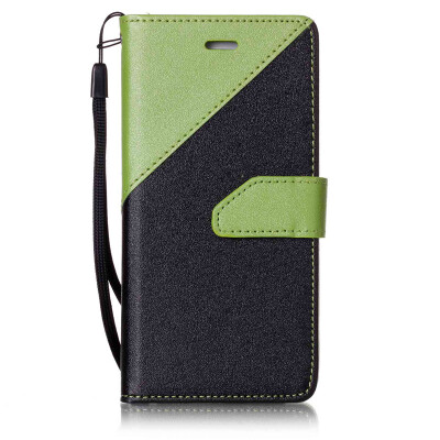 

Black + Green Design PU Leather Wallet Case Classic Flip Cover with Stand Function and Credit Card Slot for IPHONE 7