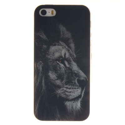 

Black lion Pattern Soft Thin TPU Rubber Silicone Gel Case Cover for IPHONE 5/5S/5SE