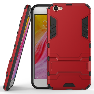 

Красный Slim Robot Armor Kickstand Ударопрочный жесткий корпус из прочной резины для VIVO Y67