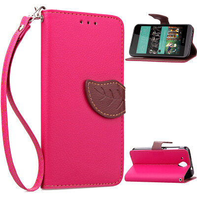 

Pink Design PU Leather Flip Cover Wallet Card Holder Case for HTC Desire 626