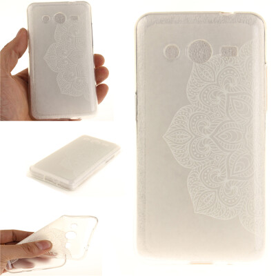 

Half white flowers Pattern Soft Thin TPU Rubber Silicone Gel Case Cover for SAMSUNG GALAXY Core 2G355H