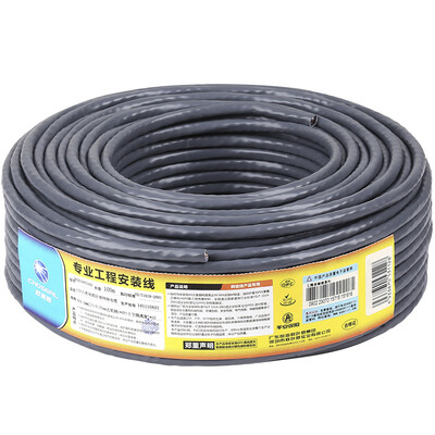 

Akihabara (CHOSEAL) ultra-five-line single-shielded national standard copper transparent blue shielded cable network of home improvement project line 50 meters QS2601T50S