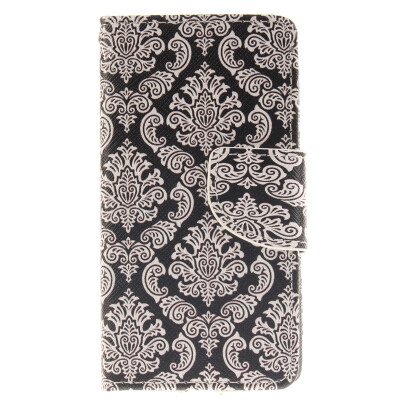 

Totem flowers Design PU Leather Flip Cover Wallet Card Holder Case for LG Leon